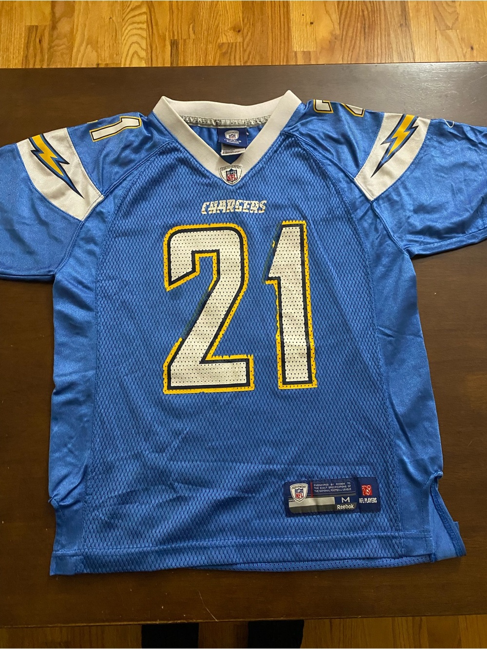 Reebok Chargers Kids Blue #21 Football Jersey